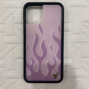 BRAND NEE Wildflower purple flames iPhone 12 phone case